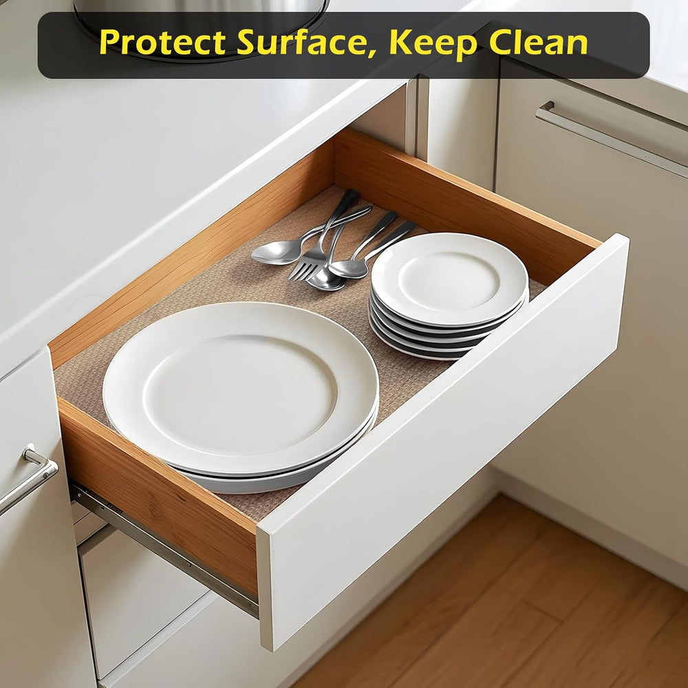 Shelf Liner, Refrigerator Liner, Drawer Liners for Kitchen Cabinet