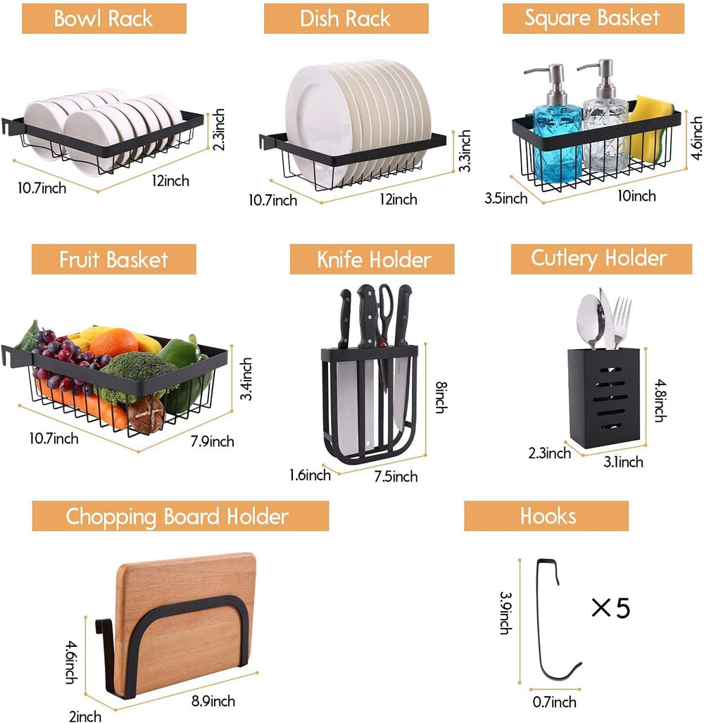 Over The Sink Dish Drying Rack, Large 2 Tier Dish Dryer Rack for Kitchen Orga...