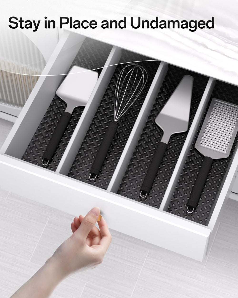 GTJ Shelf and Drawer Liner for Kitchen Cabinet Non-Adhesive Non Slip