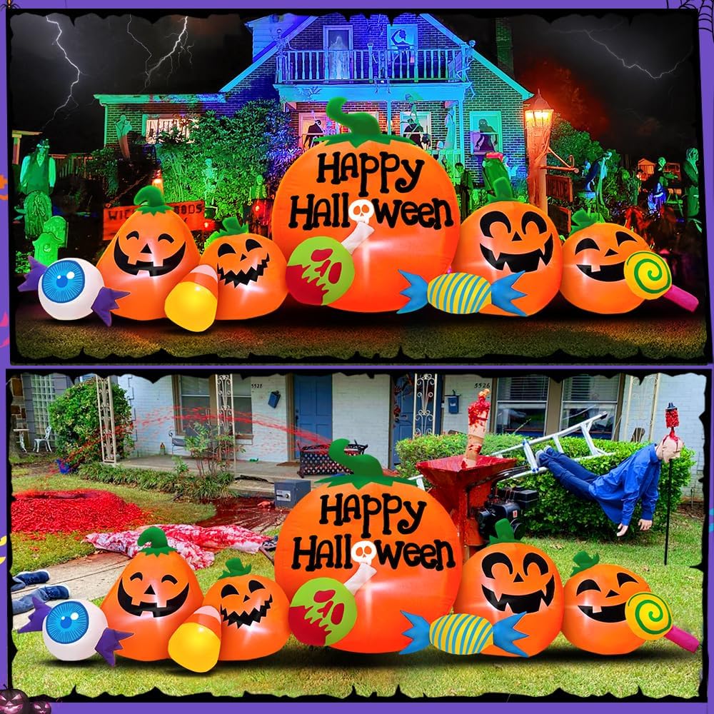 8FT Halloween Inflatable Decorations Outdoor, Halloween Decoration Outdoor In...