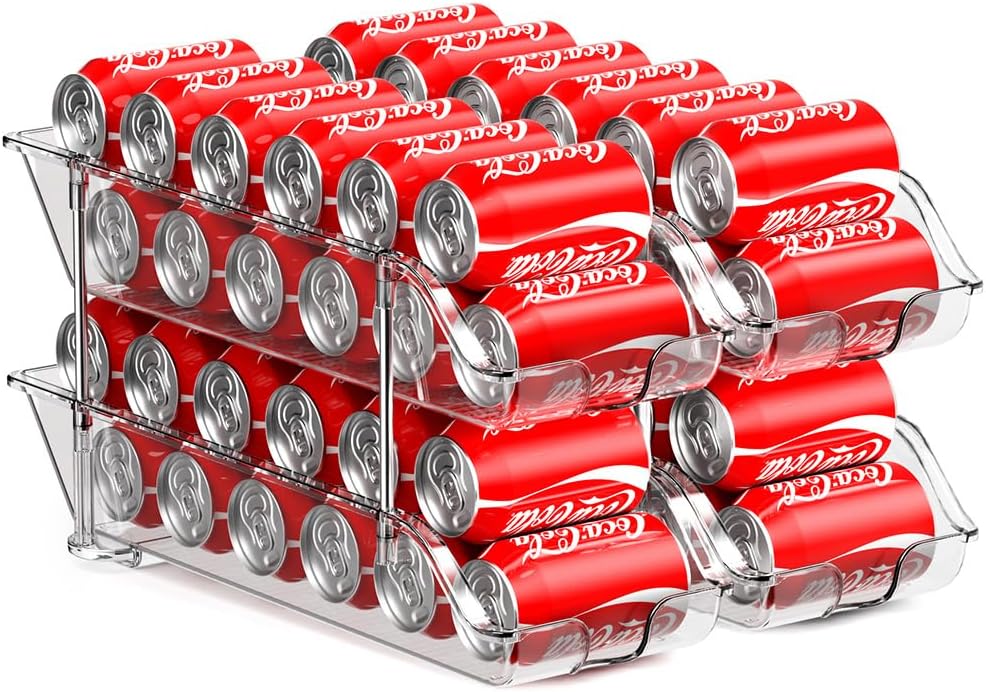 Sotfamily Stackable Soda Can Organizer for Pantry or Fridge, Holds 48 Cans