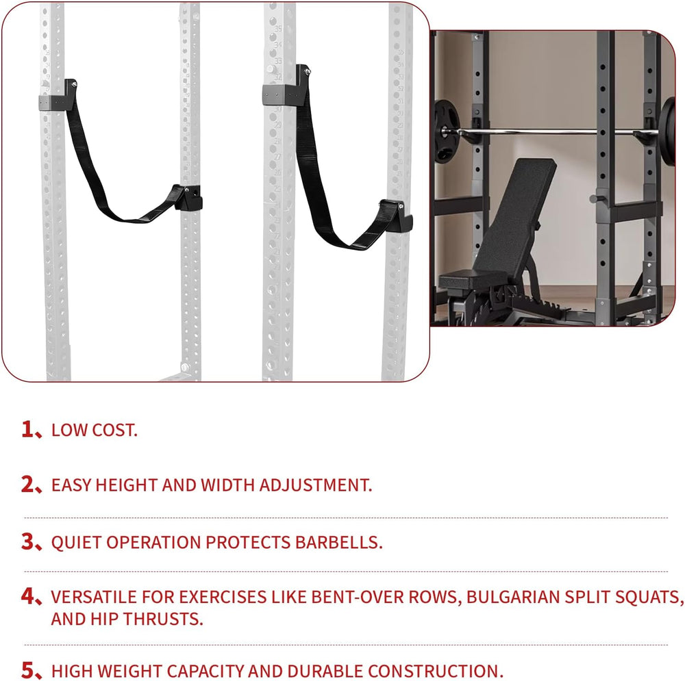 MARLANG Power Rack Attachments Safety Straps Squat Rack Attachments Fit 3x3 P...