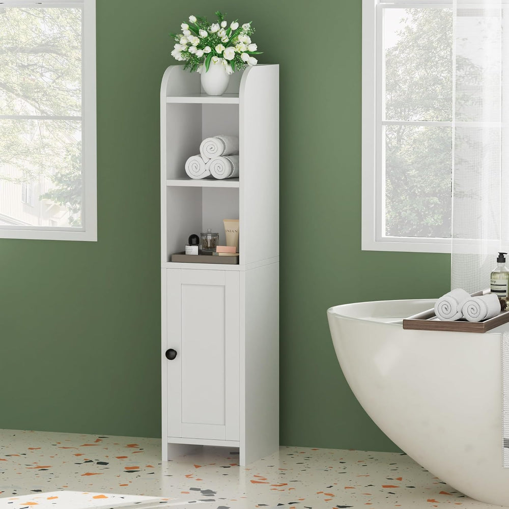 Homhedy Small Bathroom Storage Cabinet, Narrow Toilet Paper Cabinet