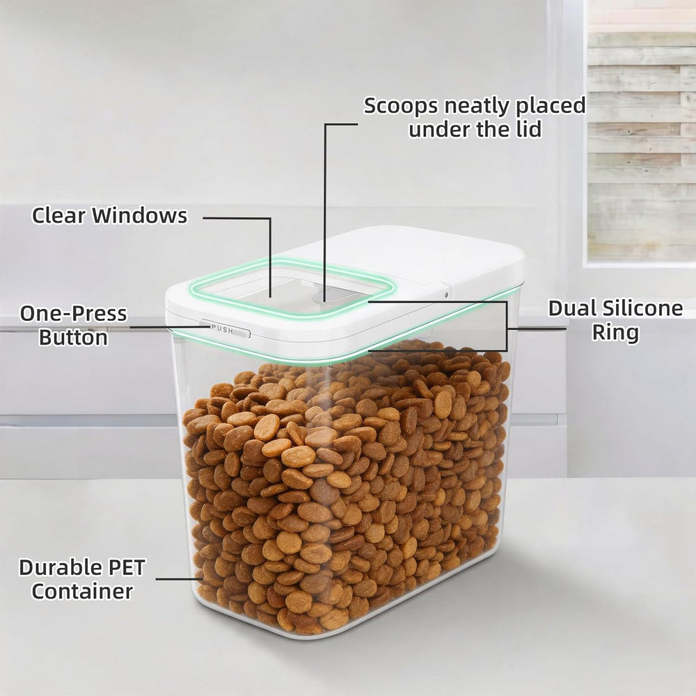 TBMax Dog Cat Food Storage Container 12Lbs with Airtight Flip-up Lid, Large P...