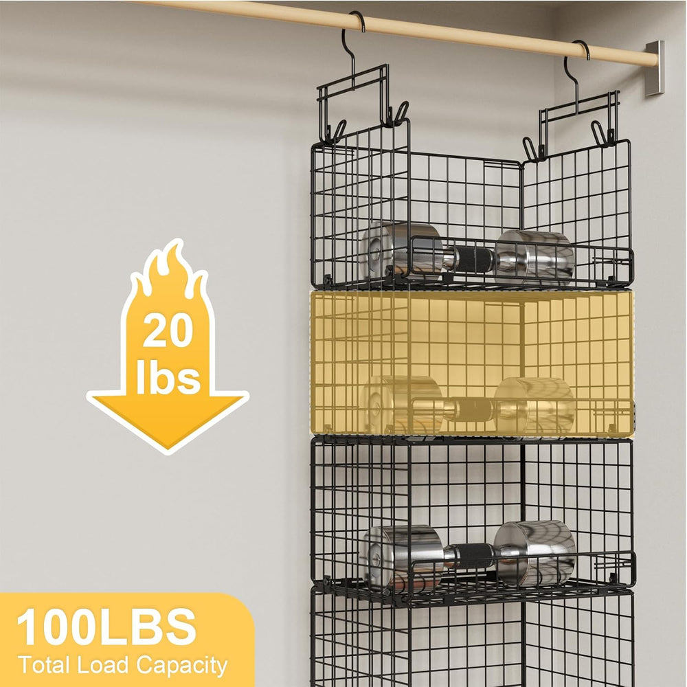 VyGrow 5 Tier Hanging Closet Organizer with Adjustable Dividers, Heavy-Duty S...
