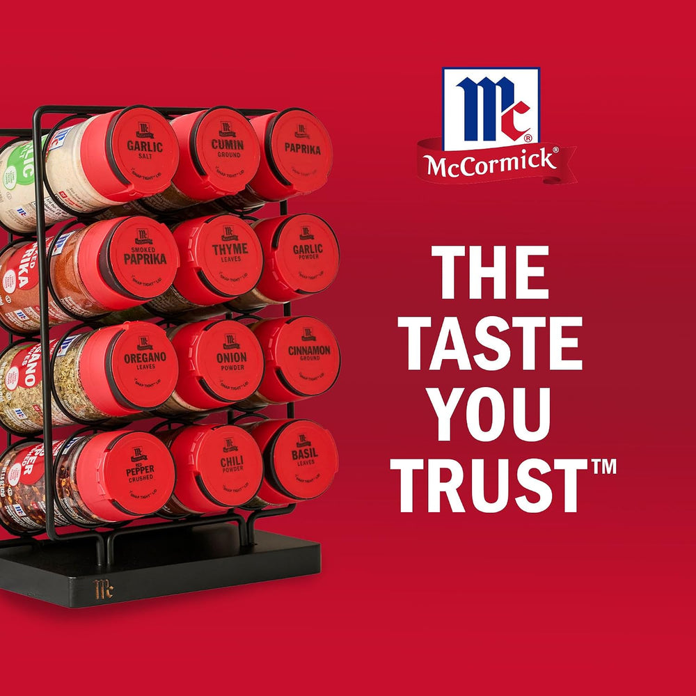 McCormick Spice Rack, Essentials Collection, Black Metal Spice Rack Organizer...