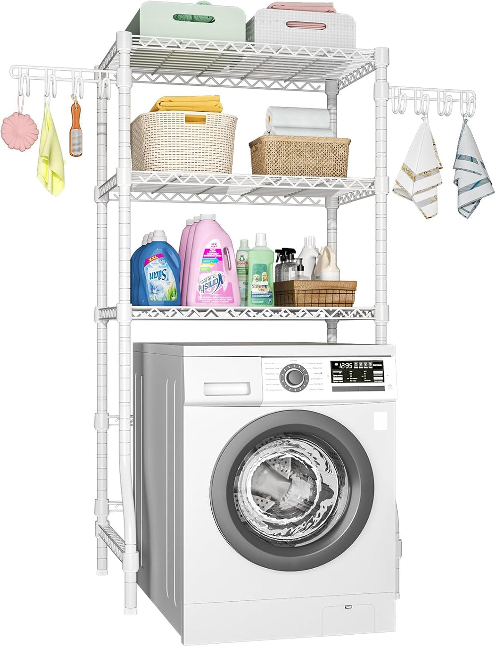 Ulif U8 Laundry Room Storage Organizer, Over The Washer and Dryer Storage She...