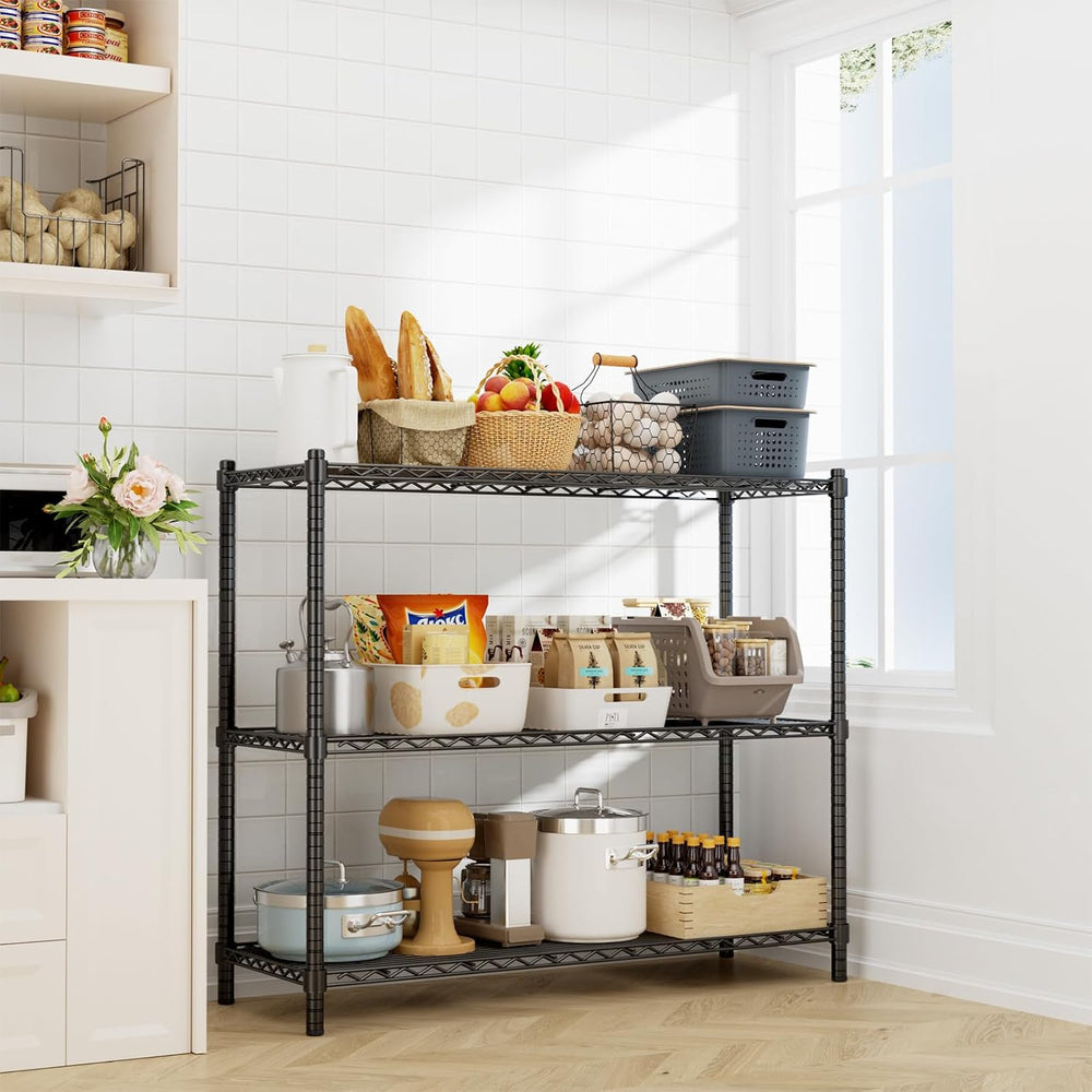 ROOMTEC 3-Tier Wire Shelving Unit,48" W*20" D*47" H,Max Load 1...