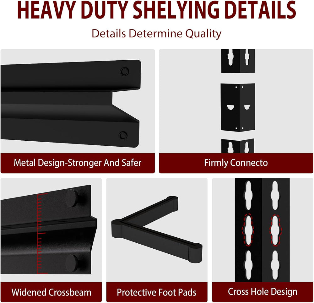 Heavy Duty Garage Shelving, 5 Tier Metal Adjustable Storage Shelves, 3000 LBS...