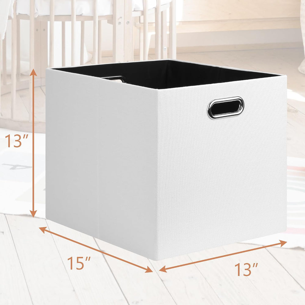 Posprica 13x15x13in Collapsible Storage Bins, Fabric Foldable Cube Storage Bo...