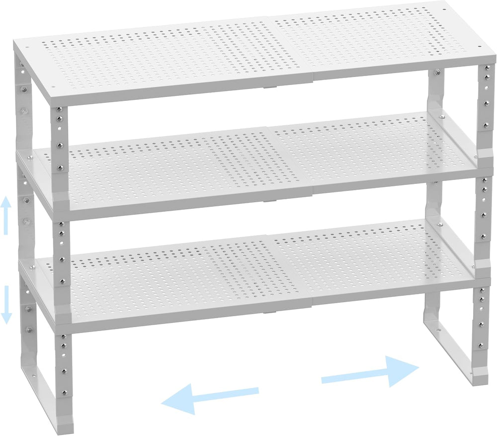 Cabinet Shelf,Expandable Adjustable Stackable Kitchen Organizer,for cabinets,...