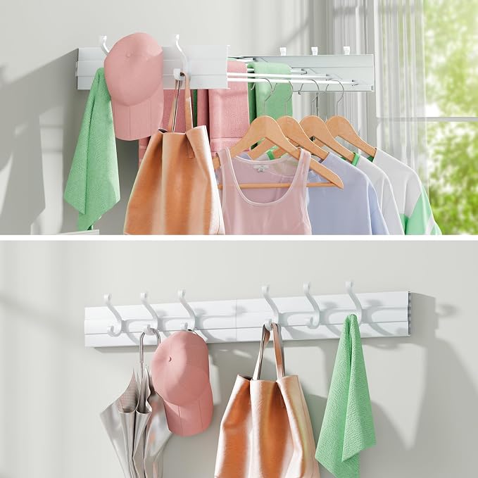 Wall Mounted Drying Rack 31.5", Foldable Clothes Drying Rack