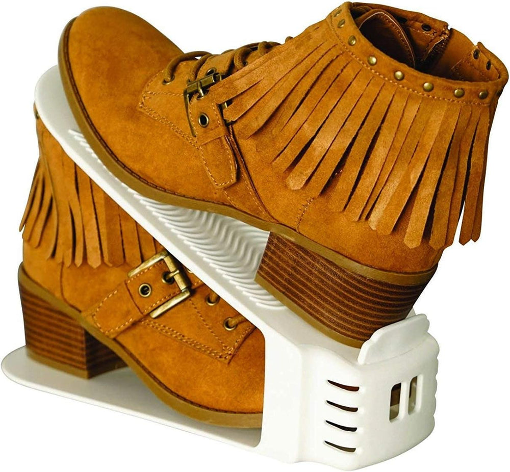 Shoe Slotz Space-Saving Storage Units in Ivory | As Seen on TV | No Assembly ...