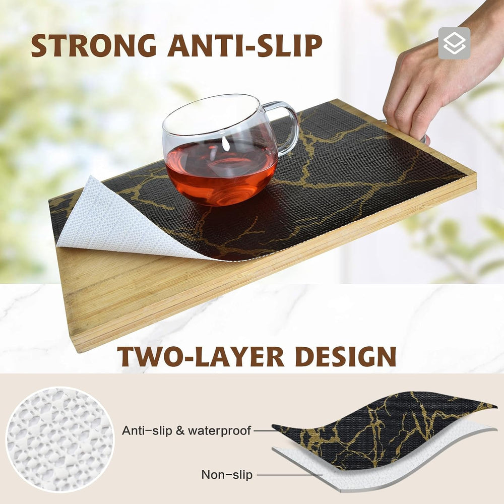 2-Layer Drawer and Shelf Liner for Kitchen Cabinet: 23.6in X 30Ft Non Slip