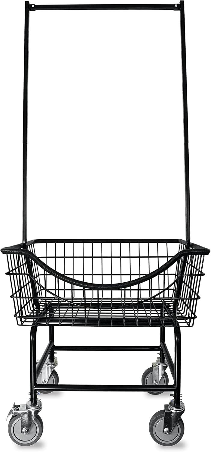 LVP Big Brother Commercial Laundry Cart with Dual Pole Rack 3.25 Bushels (Mat...