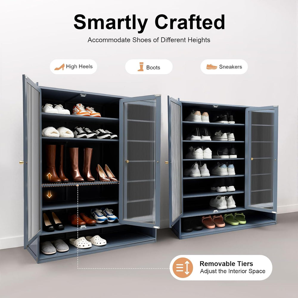 Shoes Rack Organizer,Shoe Storage Cabinet,8 Tiers Freestanding Shoe Rack,Shoe...