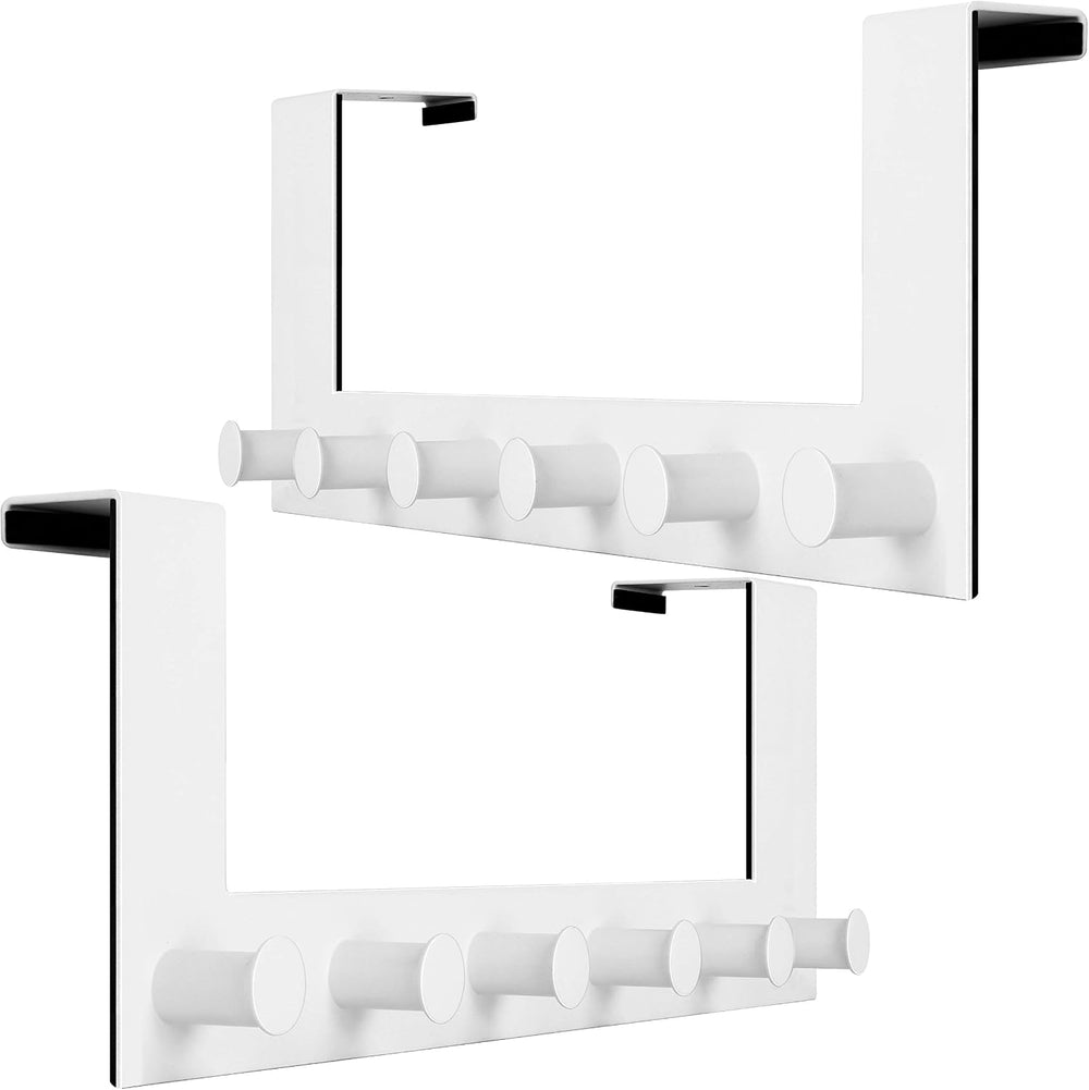 WEBI Over The Door Hook,Door Hanger:Over The Door Towel Rack,6 Peg Door Hooks...