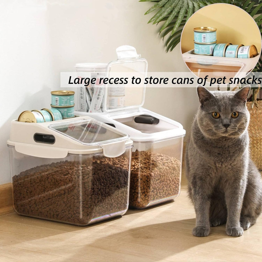 Fhiny 11LB Dog Food Storage Container, Airtight Pet Treat Bin Translucent Dry...