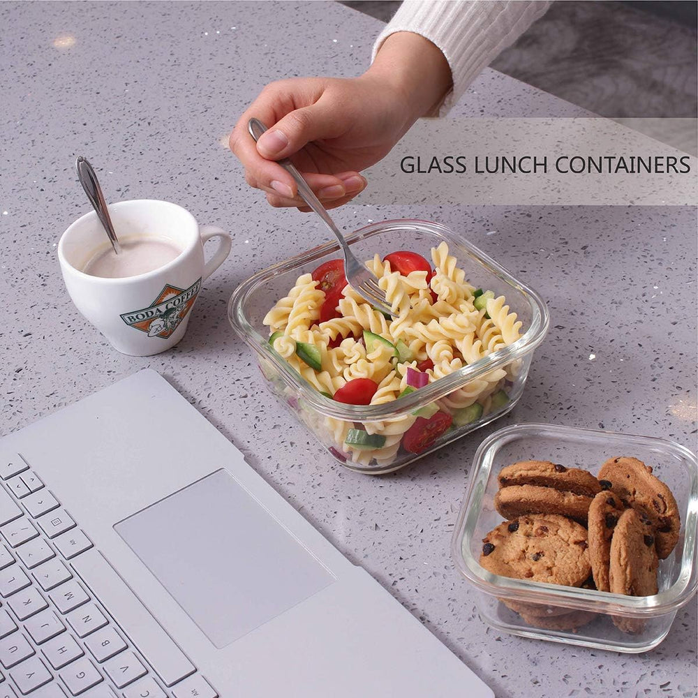 S SALIENT 18 Piece Glass Food Storage Containers with Lids, Glass Meal Prep C...