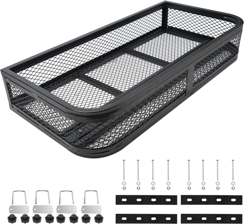ORCISH Heavy Duty ATV Front Cargo Basket, Steel Mesh Rack with Mounting Kit