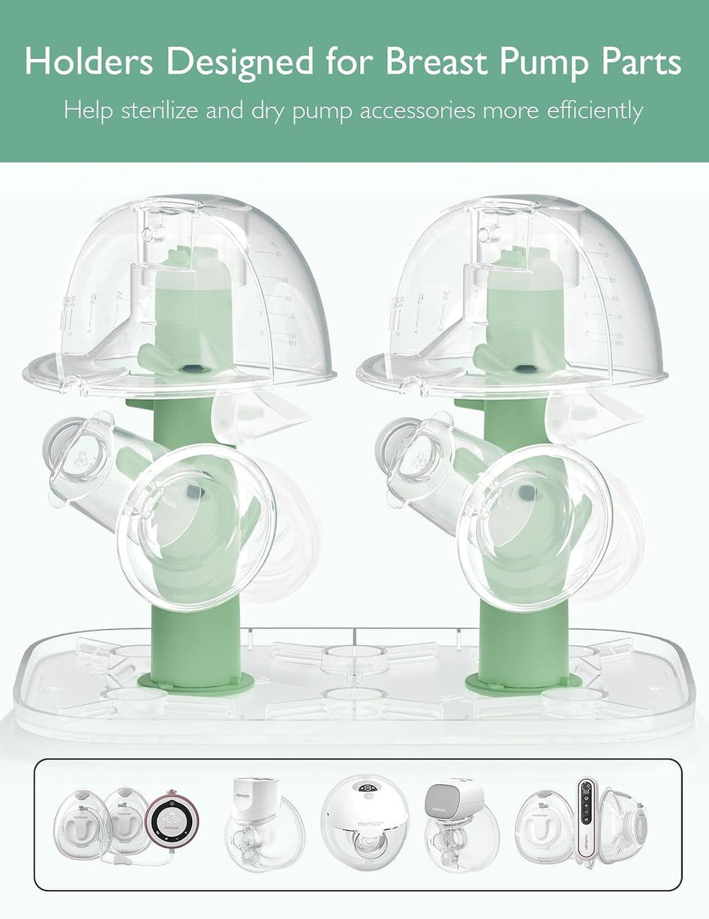 Momcozy 3 Layers Large Bottle Sterilizer and Dryer & Momcozy Bottle Brush...