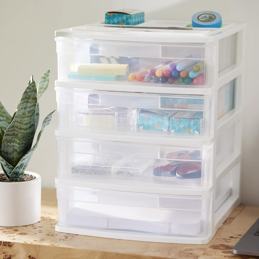 Gracious Living 4 Drawer Desktop & Countertop Organizer w/Organization Li...
