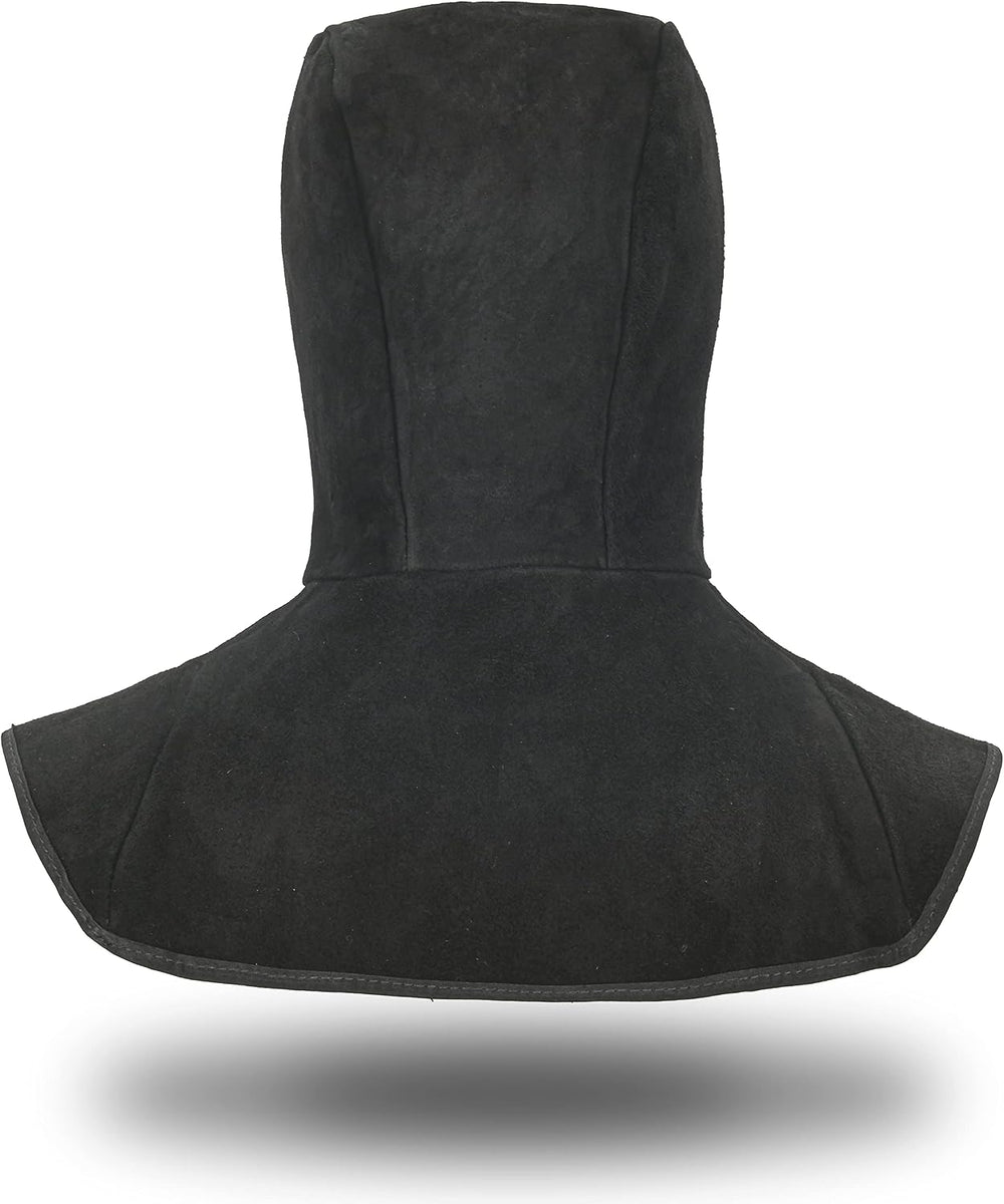 Leather Welding Spats+Welding Hood,Heat and Abrasion Resistant Welding Boot C...