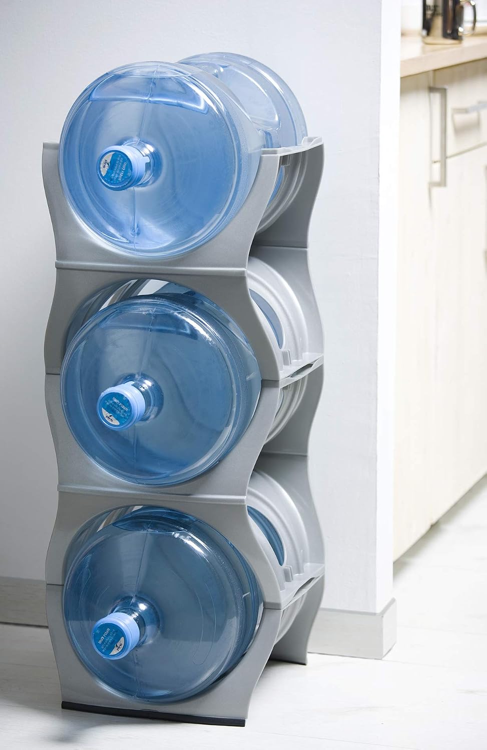 Bariboo Stackable Water Bottle Storage Rack Best Water Jugs 5 Gallon Organize...