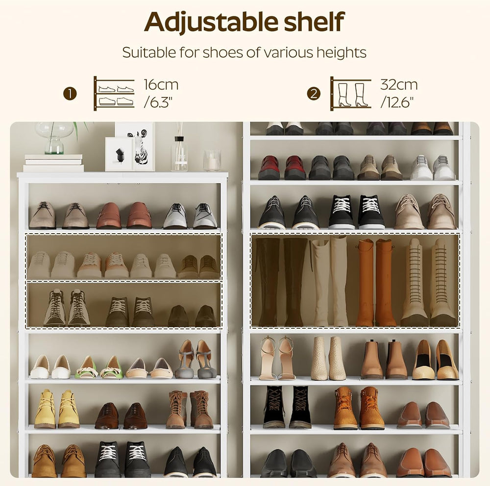 YATINEY 8 Tier Shoe Rack, Shoe Storage Organizer, Large Capacity Shoe Shelf H...