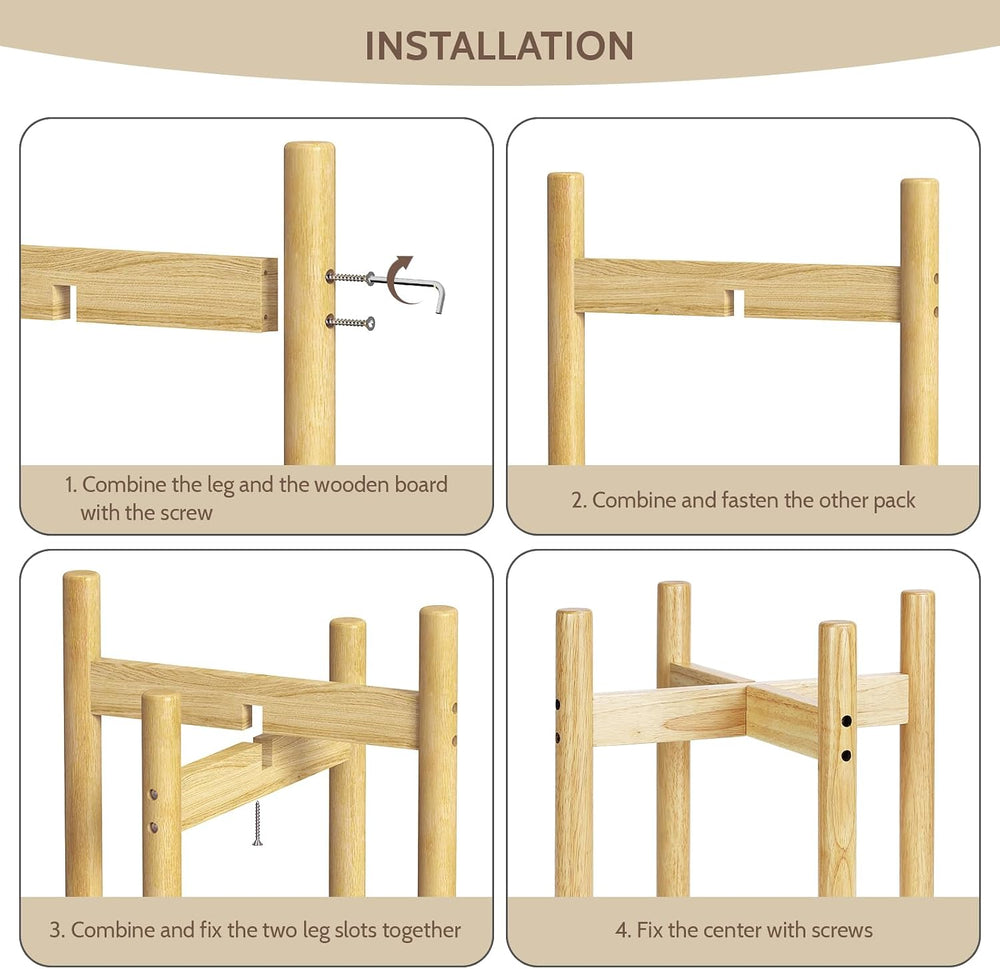 Keenray Wooden Adjustable Stand for Towel Warmers, Solid Wood Stand to Fit Di...