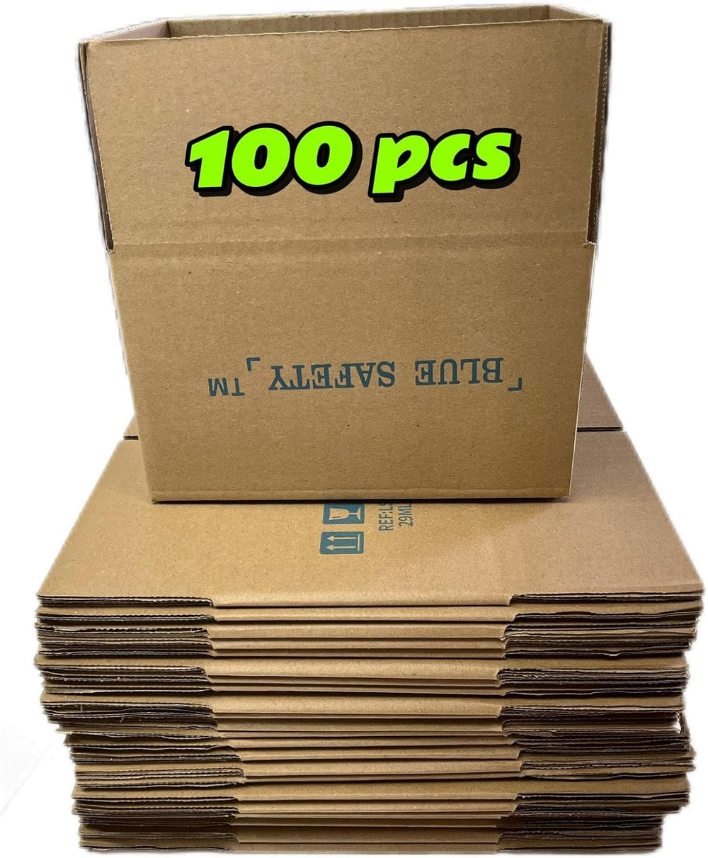 Shipping Boxes Mailers 8x5x6 inches, Corrugated Cardboard, Small Packing Kraf...
