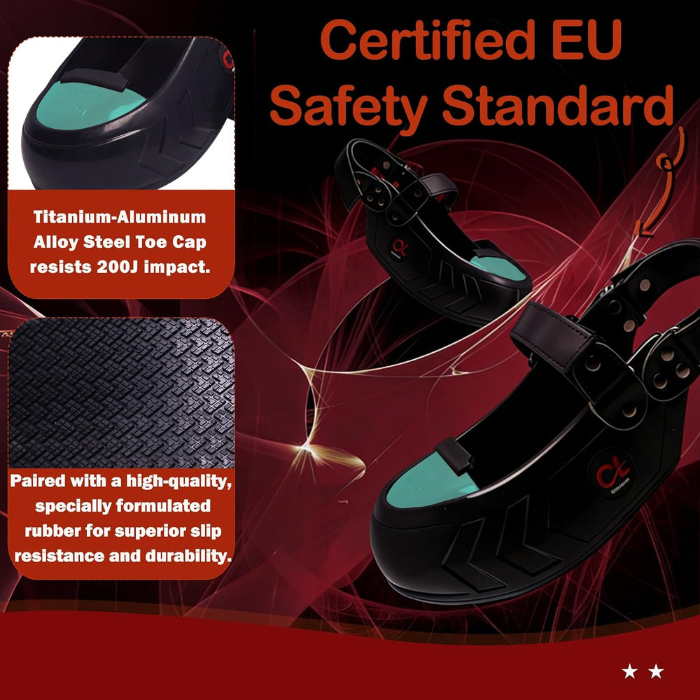 Lightweight Titanium Toe Covers Breathable Safety Overshoes, Slip & Oil R...