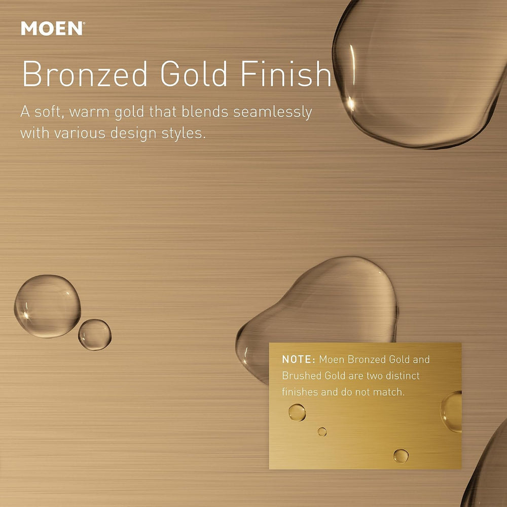 Moen Arlys Bronzed Gold Modern Bathroom Hand Towel Ring, Y5785BZG