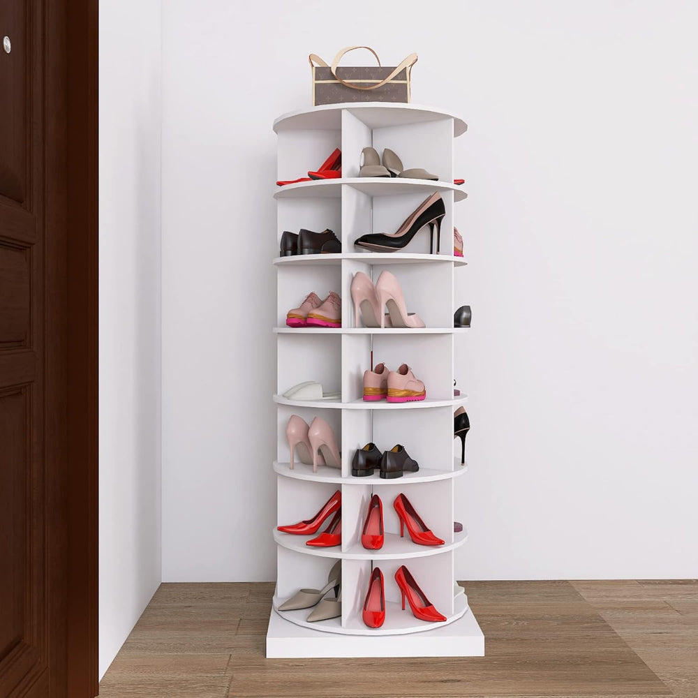 HomVent Rotating Shoe Rack, 7-Tier Spinning Shoe Rack Tower
