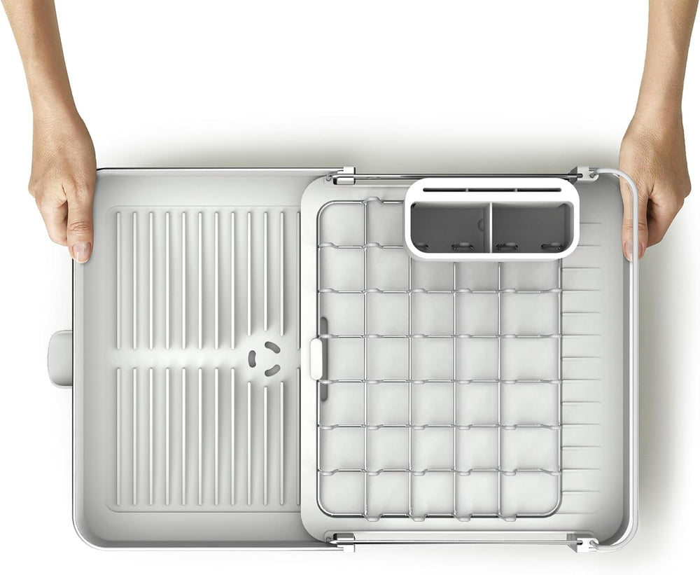 Joseph Joseph Extend Steel Expandable Dish Drying Rack with Removable Cutlery...