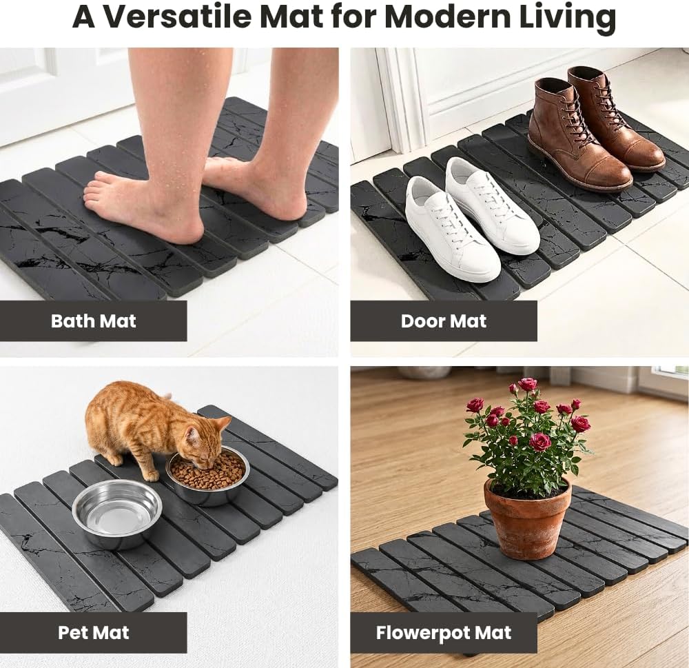 Large Stone Drying Mat for Kitchen Counter | Foldable Kitchen Pad