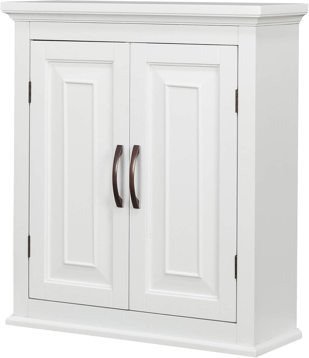 Teamson Home St. James Removable Wood Wall Cabinet 2 Doors 2 Adjustable Shelv...