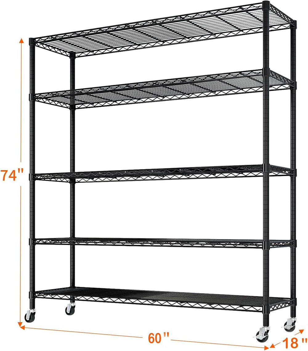 Metal Wire Shelving Unit Storage Shelves, Heavy Duty Metal Storage Shelf with...