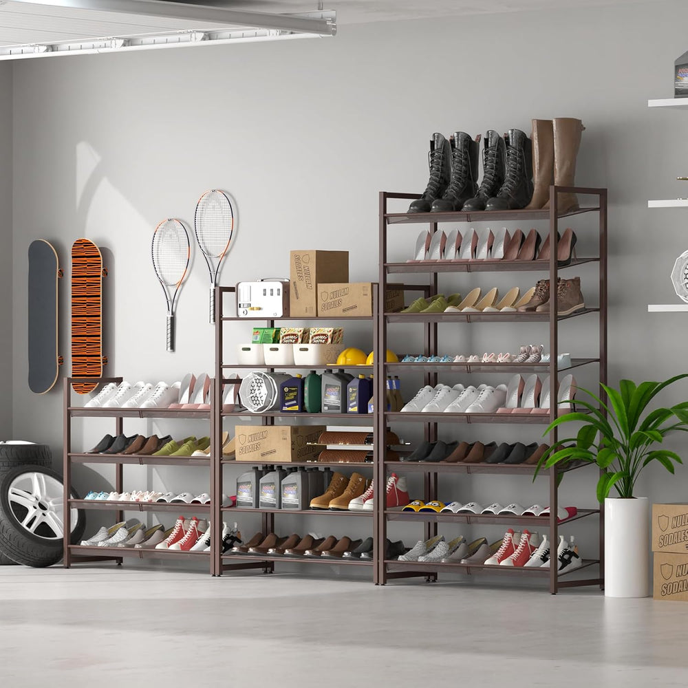 8Tier Metal Tall Shoe Rack,Large Shoe Rack for Closet,entryway,Garage, with A...