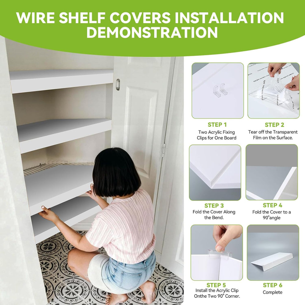 5 PCS Wire Shelf Covers,24*12 Wire Rack Covers for Shelves,0.31in Thick