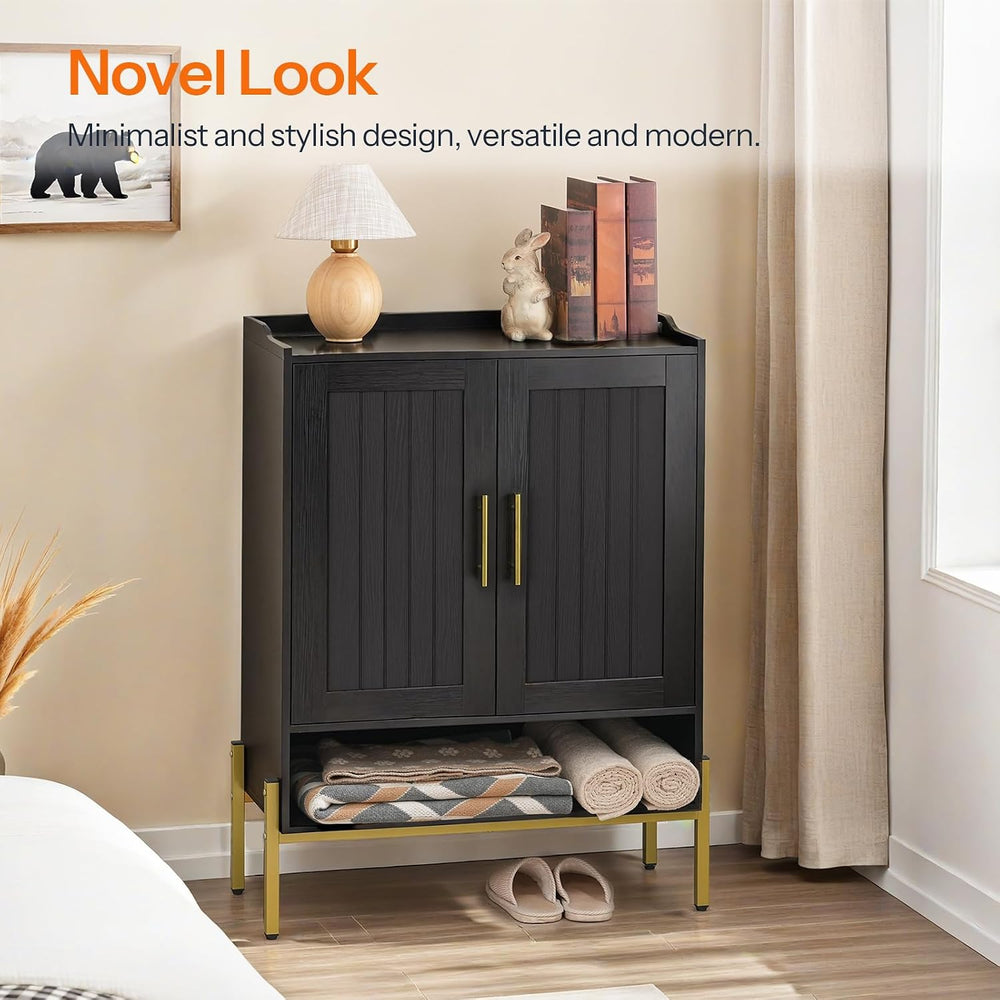 HOOBRO Shoe Cabinet, 5-Tier Shoe Storage Organizer with Doors, Wooden Shoe Ca...