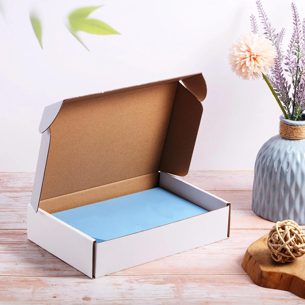 Qilery 60 Pcs 9 x 6 x 2 Inches Shipping Boxes White Mailer Boxes