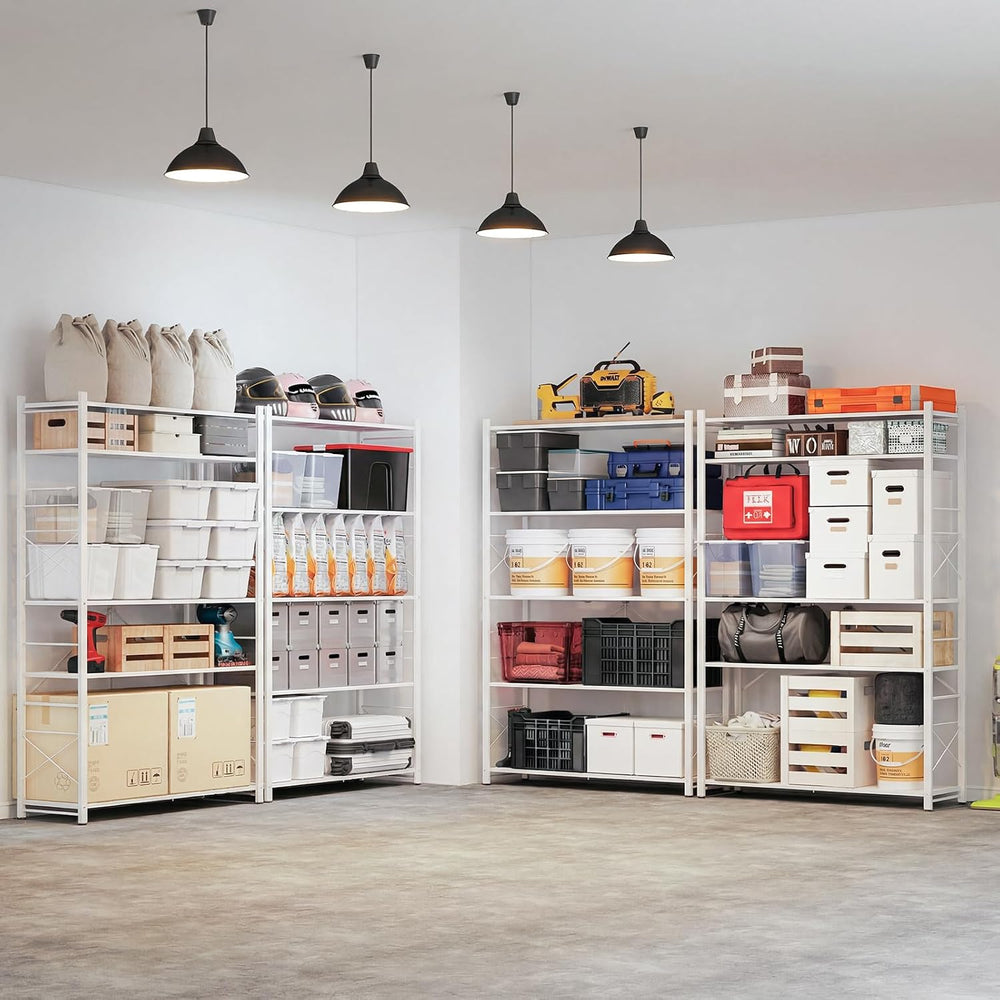 ALANNG 40" W Foldable 5-Tier Storage Shelves on Wheels Adjustable