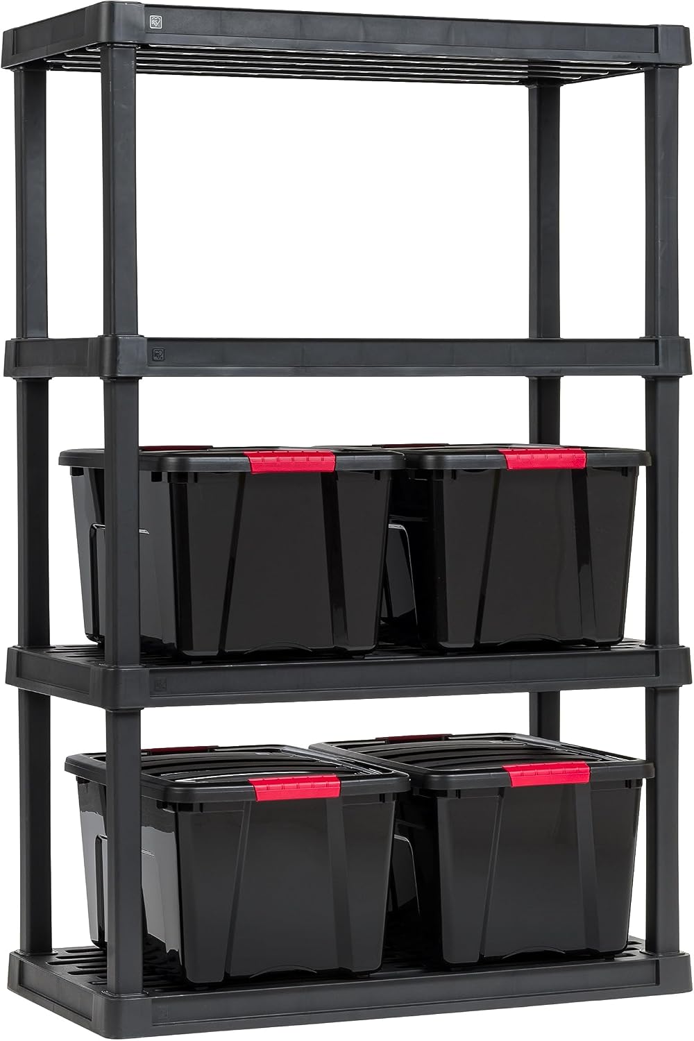 IRIS USA 4-Tier Shelving Unit, 36" W x 18" D x 56" H, 1 Pack, ...