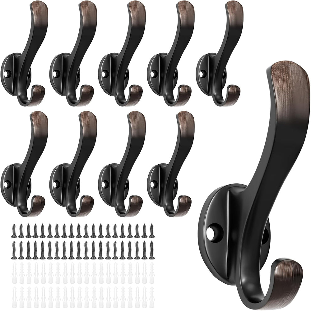 Coat Hooks Heavy Duty - Easy to Install Metal Towel Hooks Screw-in Wall Hooks...