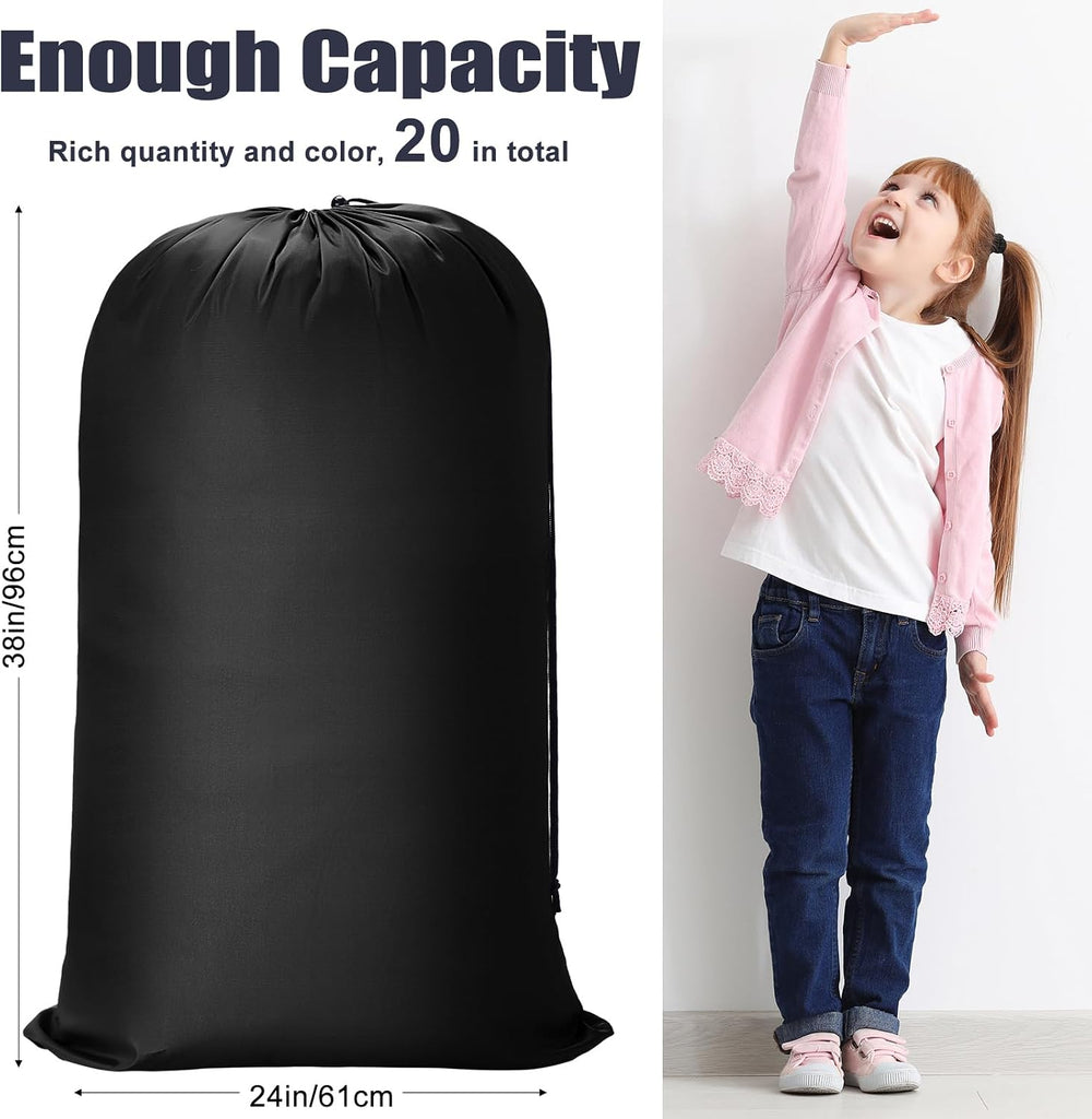 Sanwuta 80 Pcs Large Laundry Bags Bulk,Black