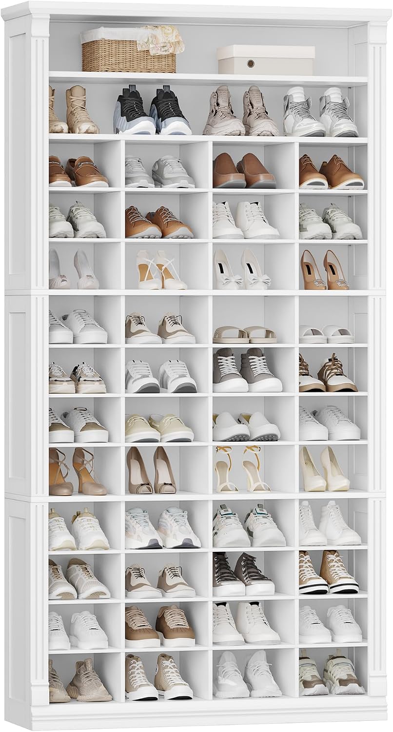 Hzuaneri 13 Tiers Shoe Storage Cabinet, Tall Shoe Cabinet with Cubby