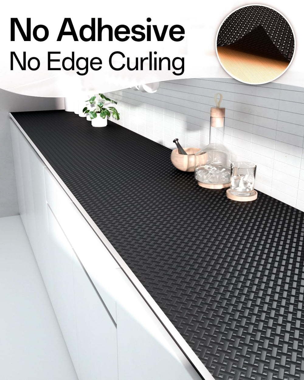 GTJ Shelf and Drawer Liner for Kitchen Cabinet Non-Adhesive Non Slip