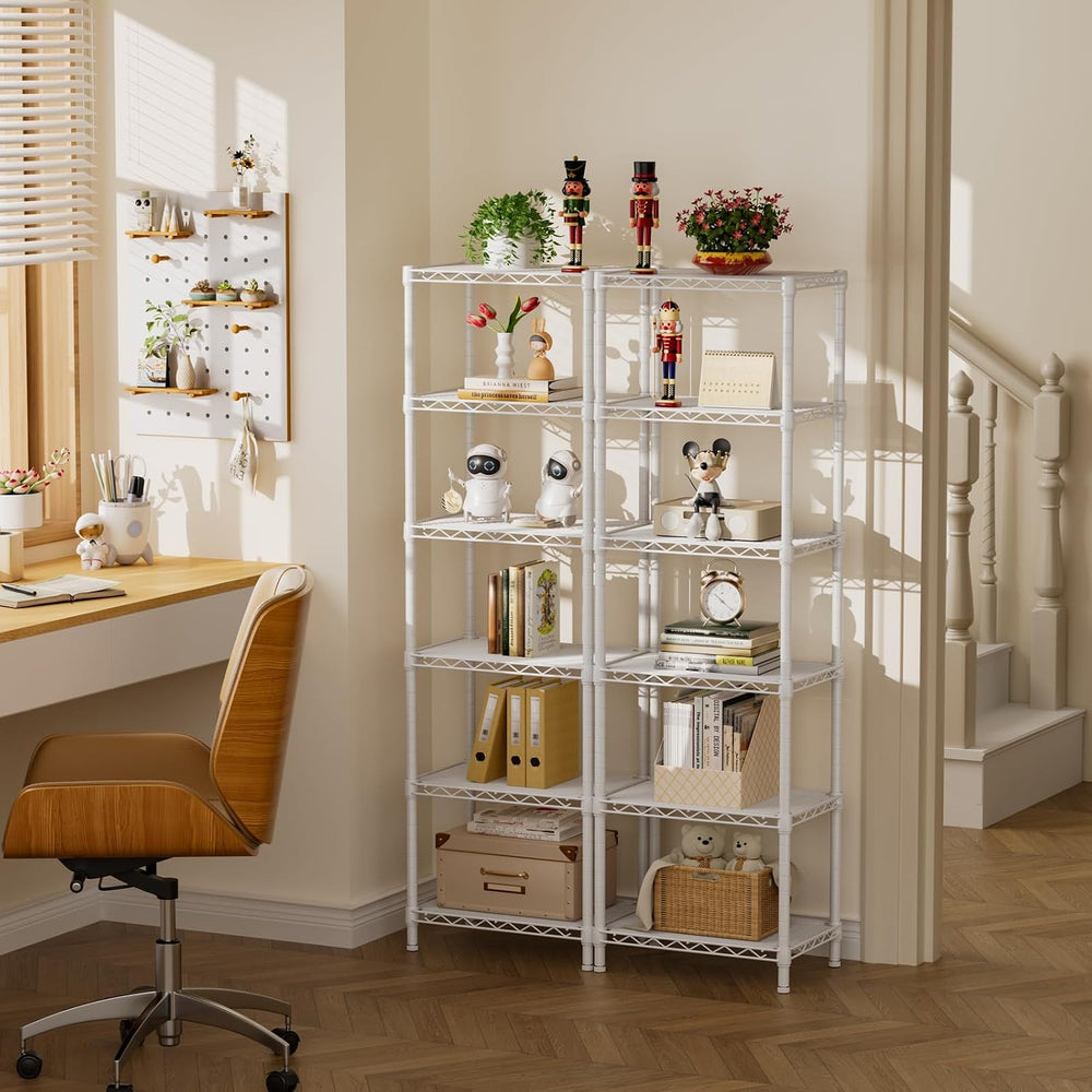 Golpart 6Tier Adjustable Storage Shelves Metal Wire Shelving Standing Shelf