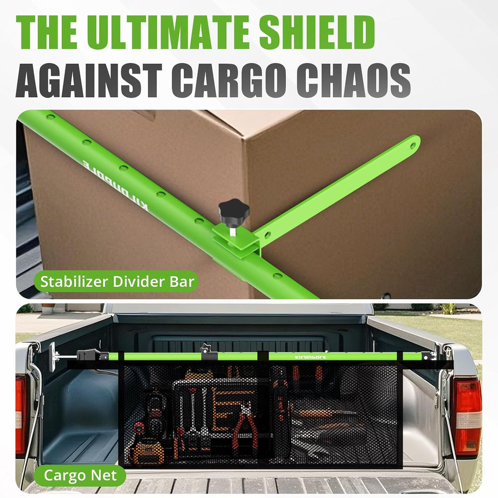 KILOUPOLE Adjustable Cargo Bar, 40" to 79" Non-Slip Truck Bed Divid...